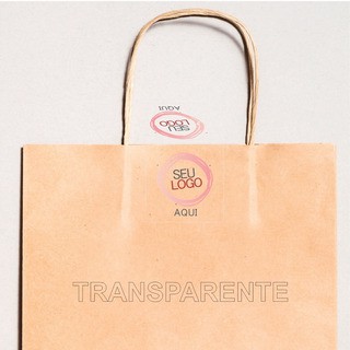 50UND - ADESIVO VINIL TRANSPARENTE QUADRADO PARA SACOLAS - 5X11CM
