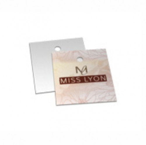 1000UND - TAG´S COUCHÊ 250g VERNIZ UV TOTAL FRENTE 4X5CM - IMPRESSÃO FRENTE - TAG FURO PADRÃO