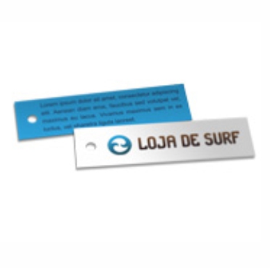 1000UND - TAG´S COUCHÊ 250g VERNIZ UV TOTAL FRENTE 9X2CM - IMPRESSÃO FRENTE E VERSO COLORIDO - TAG FURO PADRÃO