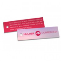 2000UND - TAG´S COUCHÊ 250g VERNIZ UV TOTAL FRENTE 9X2CM - IMPRESSÃO FRENTE E VERSO P/B - TAGS ESPECIAIS