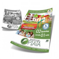 100UND - PANFLETOS E FOLDERS COUCHÊ BRILHO 90g - IMPRESSÃO FRENTE E VERSO  P/B - 30X21CM 