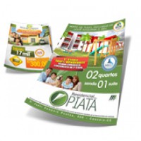 100UND - PANFLETOS E FOLDERS COUCHÊ BRILHO 90g - IMPRESSÃO FRENTE E VERSO COLORIDO - 30X21CM 