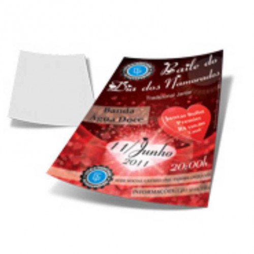 100UND - PANFLETOS E FOLDERS FOTOGRAFICO BRILHO 120g -  20X14CM - IMPRESSÃO FRENTE  