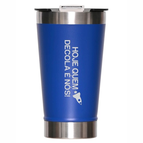 COPOS TÉRMICOS MODELO COM ABRIDOR 470ML AZUL - 1X0