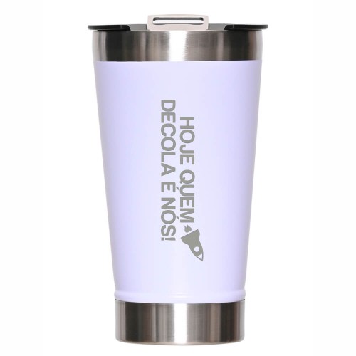 COPOS TÉRMICOS MODELO COM ABRIDOR 470ML BRANCO - 1X0