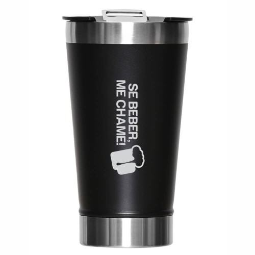 COPOS TÉRMICOS MODELO COM ABRIDOR 470ML PRETO - 1X0