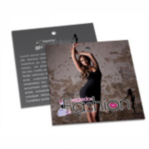 500UND - TAG´S COUCHÊ 250g VERNIZ UV TOTAL FRENTE 9X10CM - IMPRESSÃO FRENTE E O VERSO P/B - TAGS ESPECIAIS