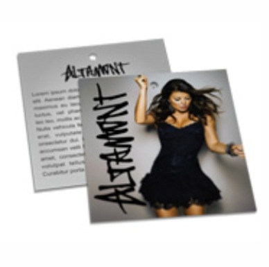 1000UND - TAG´S COUCHÊ 250g VERNIZ UV TOTAL FRENTE 9X10CM - IMPRESSÃO FRENTE E O VERSO P/B - TAGS ESPECIAIS