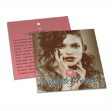 1000UND - TAG´S COUCHÊ 250g VERNIZ UV TOTAL FRENTE 9X10CM - IMPRESSÃO FRENTE E VERSO COLORIDO - TAGS ESPECIAIS