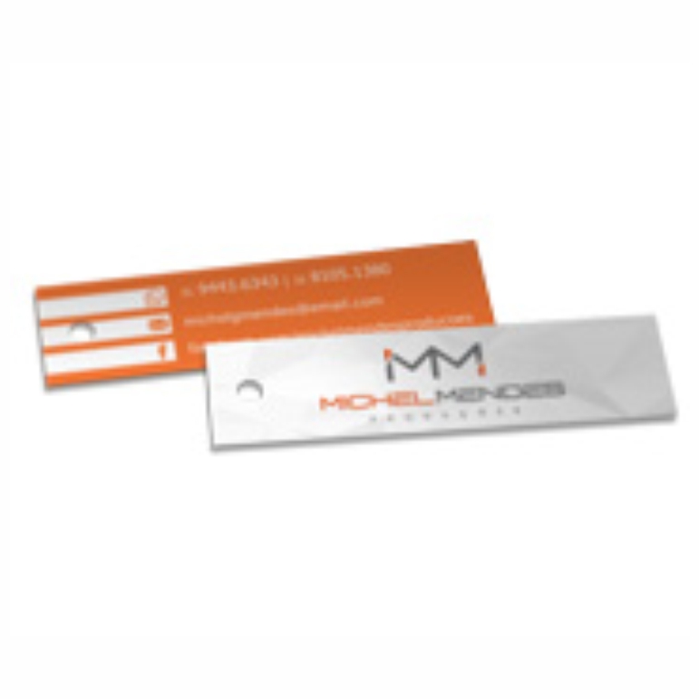 1000UND - TAG´S COUCHÊ 300G LAMINAÇÃO FOSCA E VERNIZ LOCAL 9X2CM - IMPRESSÃO FRENTE E VERSO COLORIDO - TAGS ESPECIAIS