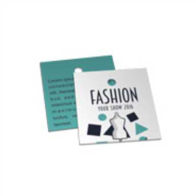 1000UND - TAG´S COUCHÊ 300G COM VERNIZ TOTAL FRENTE 4X4CM - IMPRESSÃO FRENTE - TAGS ESPECIAIS