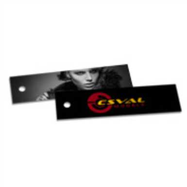 1000UND - TAG´S COUCHÊ 300G COM VERNIZ TOTAL FRENTE 9X2CM - IMPRESSÃO FRENTE E O VERSO P/B - TAGS ESPECIAS