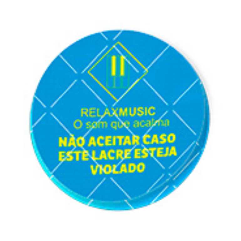 250UND - ADESIVO LACRE DE SEGURANÇA DELIVERY PAPEL 120G - REDONDO - 4X4CM