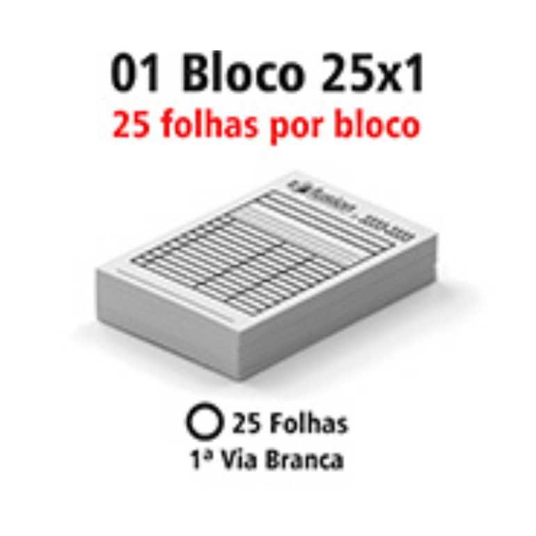 BLOCOS E TALÕES 25 FOLHAS 75g 21X30CM - 1 VIA BRANCA
