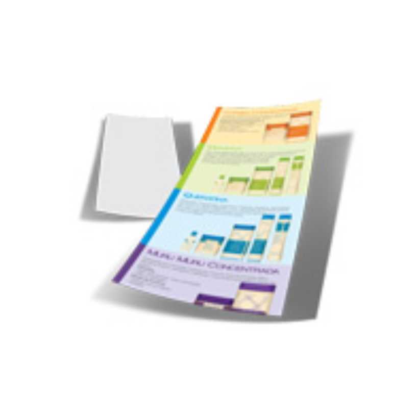 5000UND - PANFLETOS E FOLDERS COUCHÊ BRILHO 115g - IMPRESSÃO FRENTE - 100X210MM 