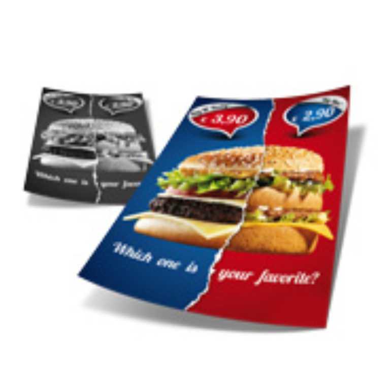 100UND - PANFLETOS E FOLDERS COUCHÊ BRILHO DIGITAL 115g - IMPRESSÃO FRENTE E VERSO P/B - 30X21CM 