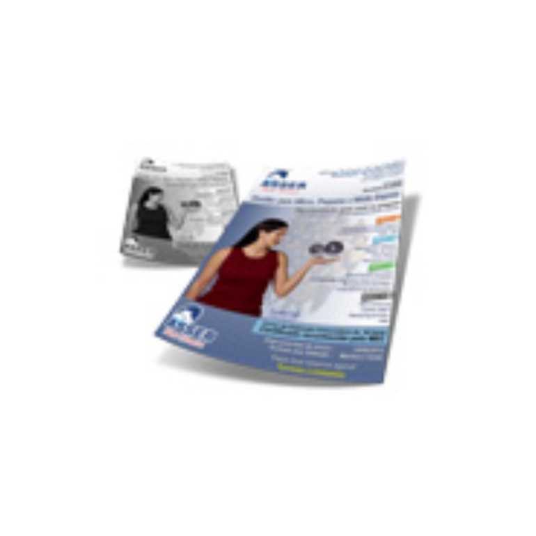 2500UND - PANFLETOS E FOLDERS COUCHÊ BRILHO 115g - IMPRESSÃO FRENTE E VERSO P/B - 30X42CM 