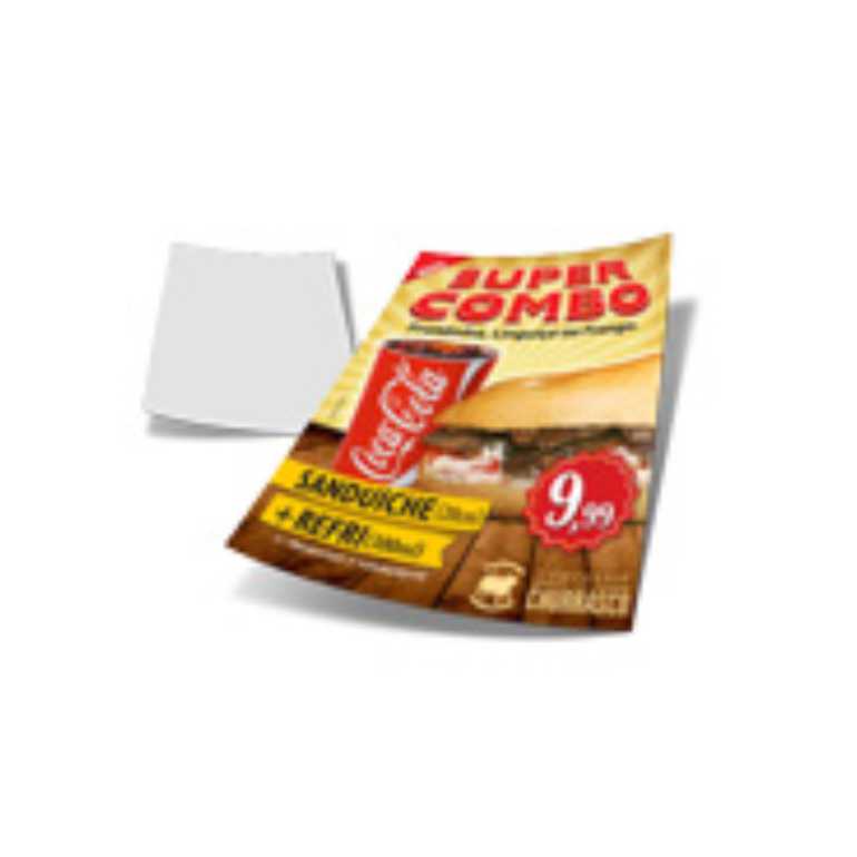 5000UND - PANFLETOS E FOLDERS COUCHÊ BRILHO 115g - IMPRESSÃO FRENTE -  30X42CM 