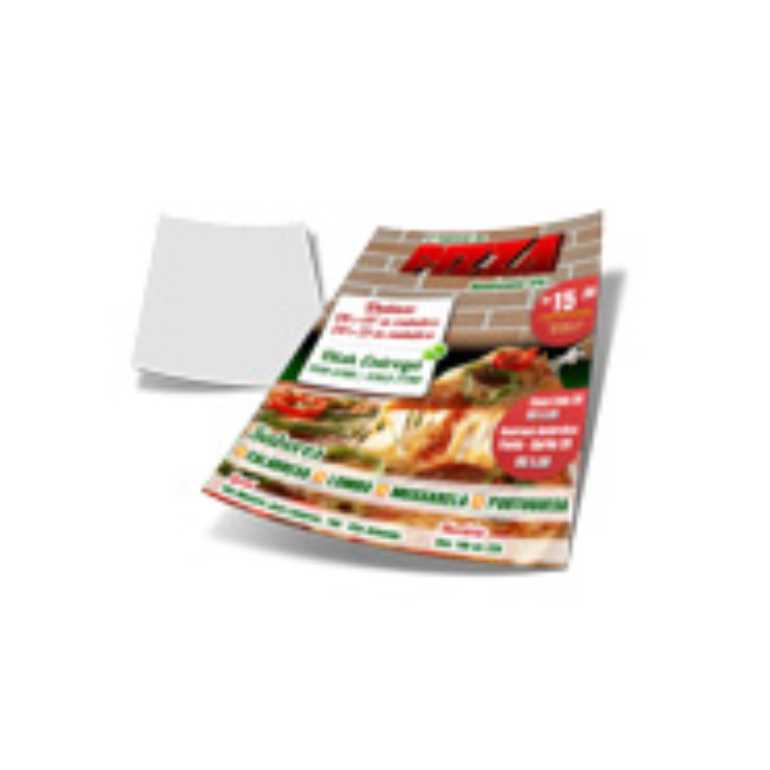 2500UND - PANFLETOS E FOLDERS COUCHÊ BRILHO 150g SEM VERNIZ - IMPRESSÃO FRENTE - 10X21CM 