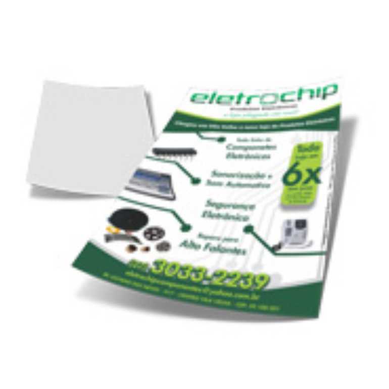 5000UND -  PANFLETOS E FOLDERS COUCHÊ BRILHO 150g SEM VERNIZ - IMPRESSÃO FRENTE -  15X21CM 