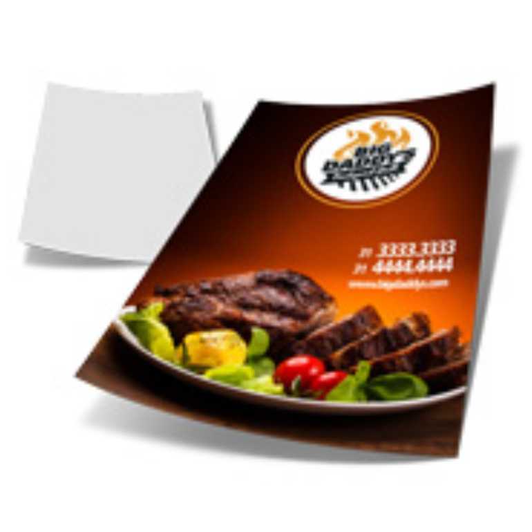 1000UND - PANFLETOS E FOLDERS COUCHÊ BRILHO 150g SEM VERNIZ - IMPRESSÃO FRENTE - 30X21CM
