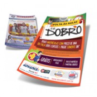 250UND - PANFLETOS E FOLDERS COUCHÊ BRILHO 150g VERNIZ UV TOTAL FRENTE E VERSO - 30X21CM - IMPRESSÃO FRENTE E VERSO COLORIDO