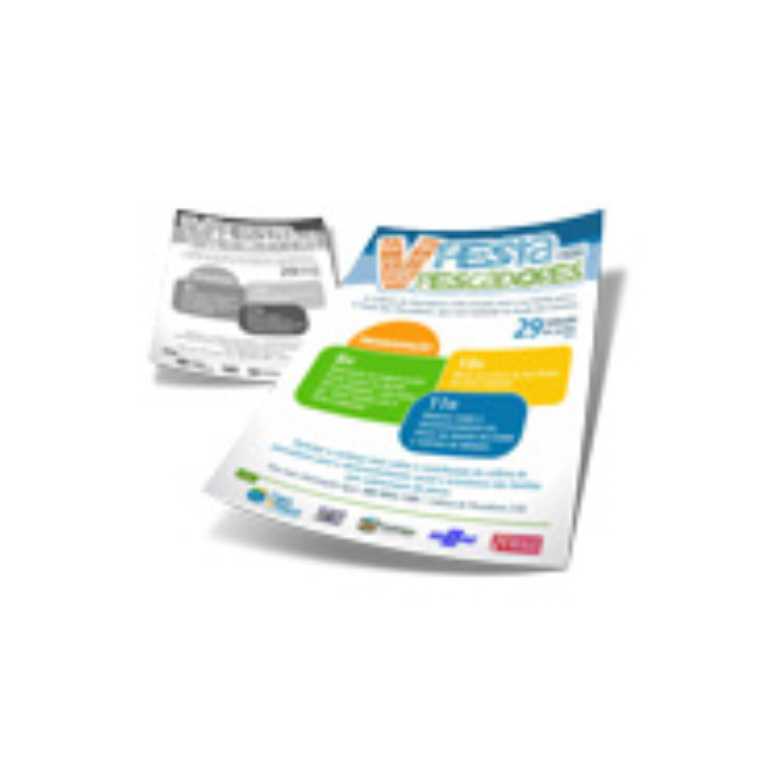 1000UND - PANFLETOS E FOLDERS COUCHÊ BRILHO 90g - IMPRESSÃO FRENTE E VERSO P/B - 10X14CM 