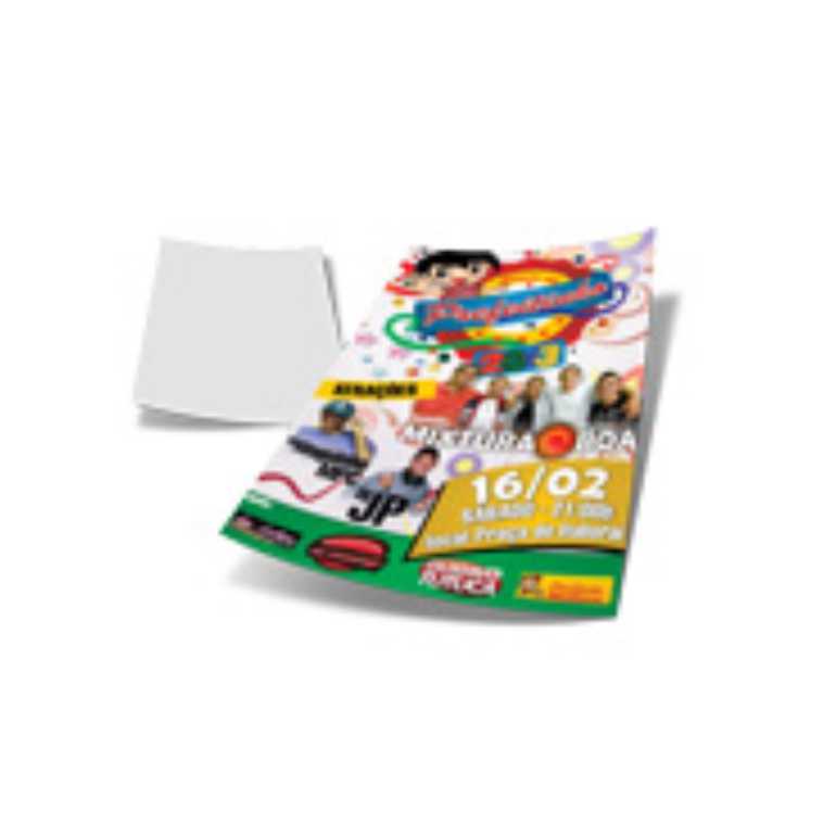 5000UND - PANFLETOS E FOLDERS COUCHÊ BRILHO 90g - IMPRESSÃO FRENTE - 10X14CM 