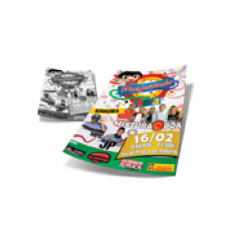 5000UND - PANFLETOS E FOLDERS COUCHÊ BRILHO 90g - IMPRESSÃO FRENTE E VERSO P/B 10X14CM 