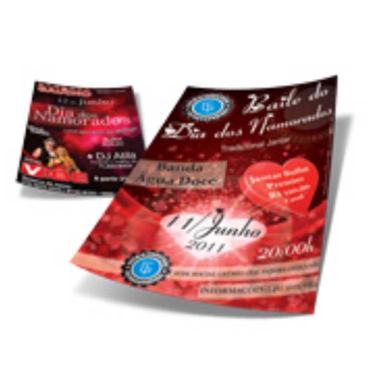 2500und - PANFLETOS E FOLDERS COUCHÊ BRILHO 90g - IMPRESSÃO FRENTE E VERSO COLORIDO - 20X14CM 