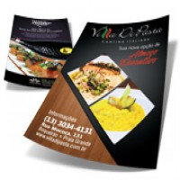 2500UND - PANFLETOS E FOLDERS COUCHÊ BRILHO 90g - IMPRESSÃO FRENTE E VERSO COLORIDO - 30X42CM 