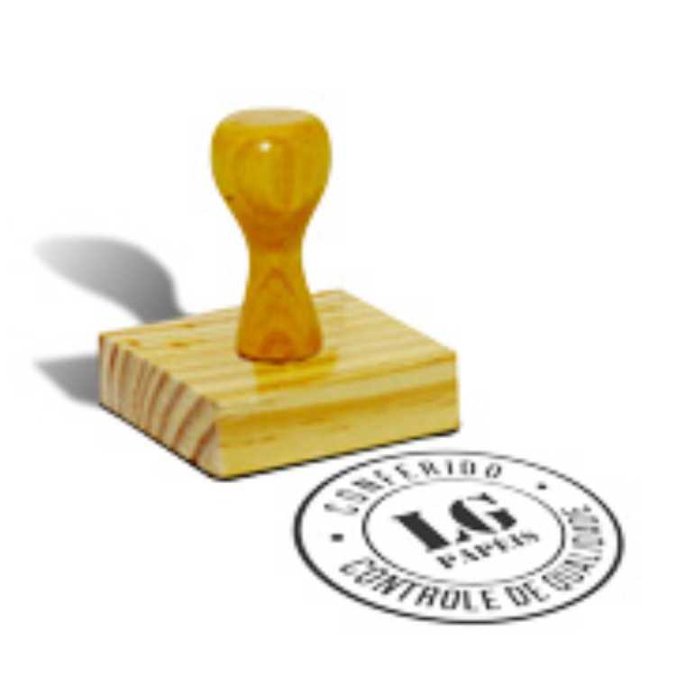 CARIMBOS MADEIRA TRADICIONAL 40X40MM - 1X0 
