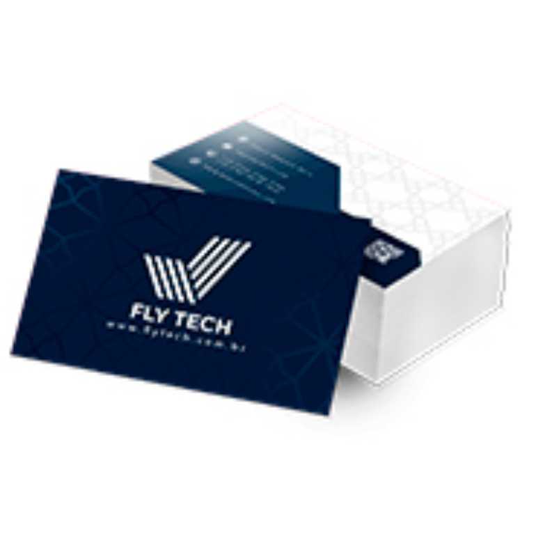 500UND - CARTÕES DE VISITA COUCHÊ LAM. FOSCO E VERNIZ LOCALIZADO FRENTE E VERSO 300g - IMPRESSÃO FRENTE E VERSO COLORIDO