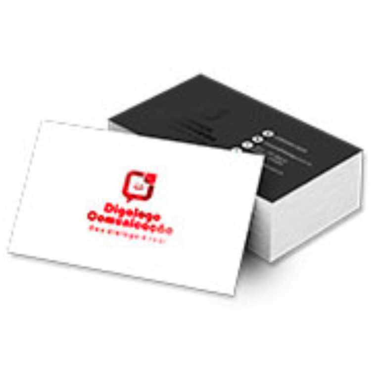 1.000UND - CARTÕES DE VISITA LAM FOSCA HOTSTAMPING FRENTE E VERNIZ LOCAL VERSO 300g - IMPRESSÃO FRENTE E VERSO COLORIDO
