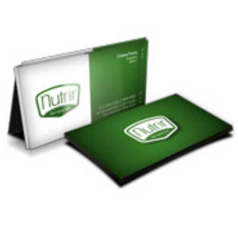 500UND - CARTÕES DE VISITA COUCHÊ 300g VERNIZ UV TOTAL FRENTE - IMPRESSÃO FRENTE E VERSO COLORIDO