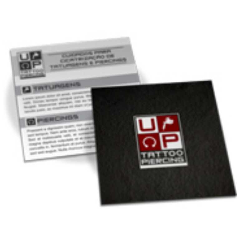 500UND - CARTÕES DUPLO COUCHÊ BRILHO 250g VERNIZ UV TOTAL F - 9X10CM - IMPRESSÃO FRENTE E VERSO P/B