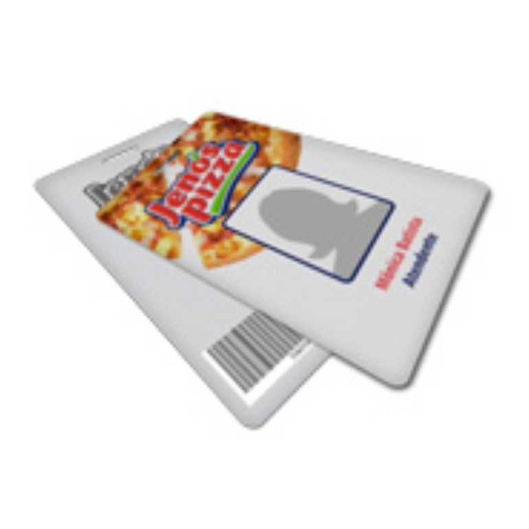 10UND - CRACHA PLASTICO COMPACTO 75g VERTICAL 0,75MM - IMPRESSÃO FRENTE COLORIDO E VERSO P/B