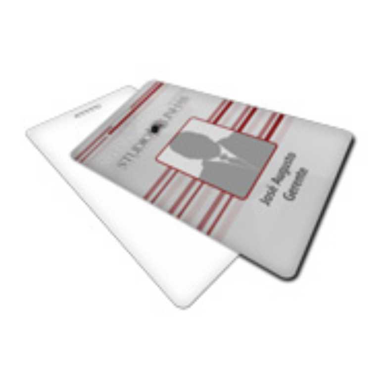 25UND - CRACHA PLASTICO COMPACTO 75g VERTICAL 0,75MM - IMPRESSÃO SOMENTE FRENTE