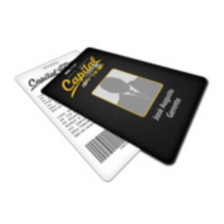 25UND - CRACHA PLASTICO COMPACTO 75g VERTICAL 0,75MM - IMPRESSÃO FRENTE E VERSO P/B